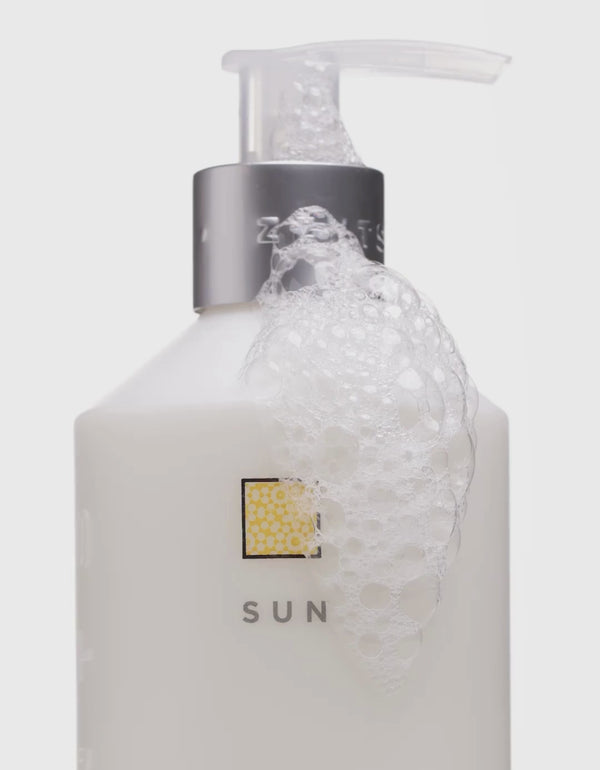 Video of sun body wash showing bubble texture